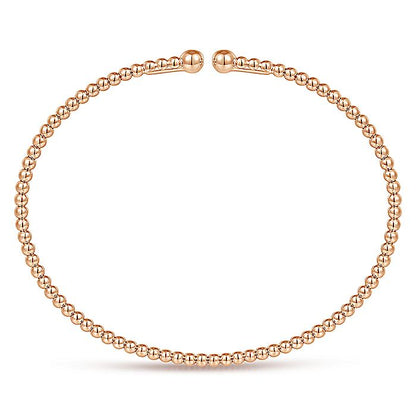 Gabriel & Co. BG4107-62K4JJJ 14K Rose Gold Bujukan Split Bangle in size 6.25