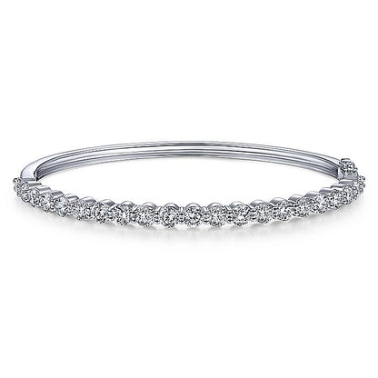 Gabriel & Co. BG4212-62W45JJ 14K White Gold Diamond Bangle