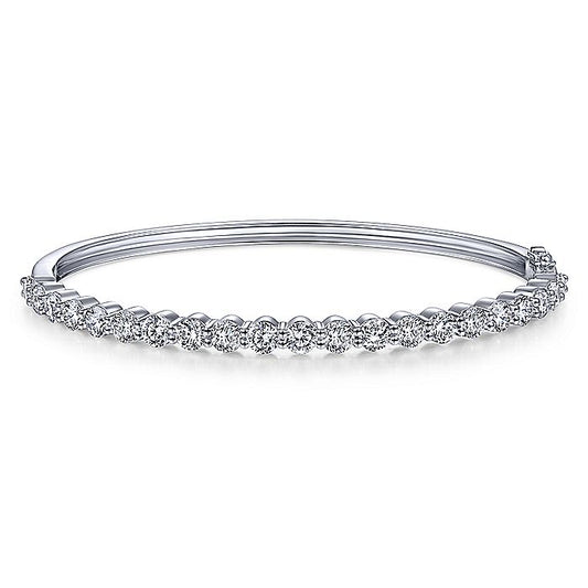 Gabriel & Co. BG4212-62W45JJ 14K White Gold Diamond Bangle