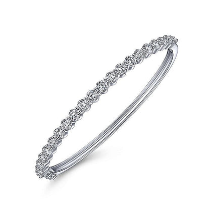Gabriel & Co. BG4212-62W45JJ 14K White Gold Diamond Bangle
