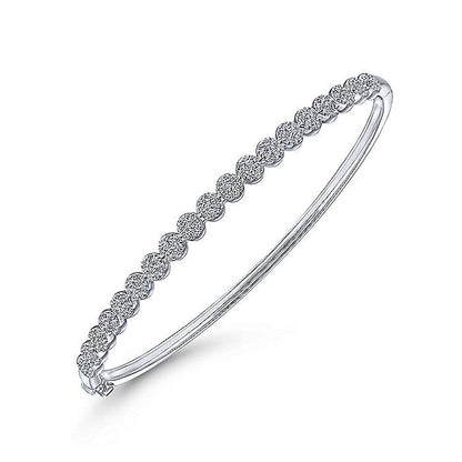 Gabriel & Co. BG4283-62W45JJ 14K White Gold Diamond Bangle