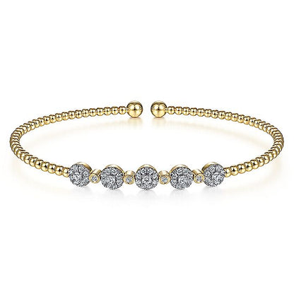 Gabriel & Co. BG4335-62Y45JJ 14K Yellow gold diamond bangle