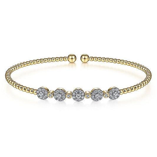 Gabriel & Co. BG4335-62Y45JJ 14K Yellow gold diamond bangle