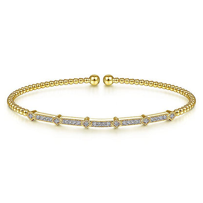 Gabriel & Co. BG4337-62Y45JJ 14k yellow gold diamond bangle