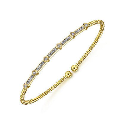 Gabriel & Co. BG4337-62Y45JJ 14k yellow gold diamond bangle