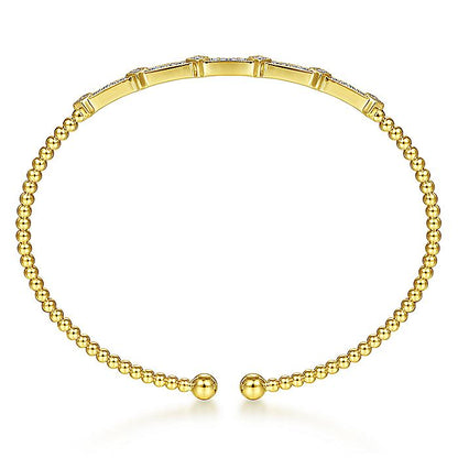Gabriel & Co. BG4337-62Y45JJ 14k yellow gold diamond bangle