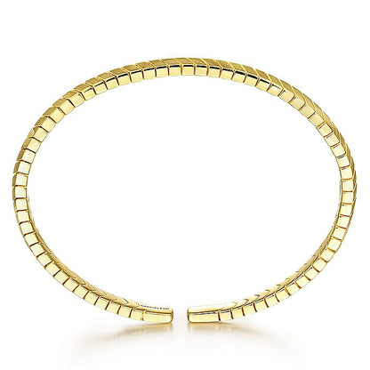 Gabriel & Co. BG4391-62Y4JJJ 14K Yellow Gold Chevron Open Cuff Bracelet