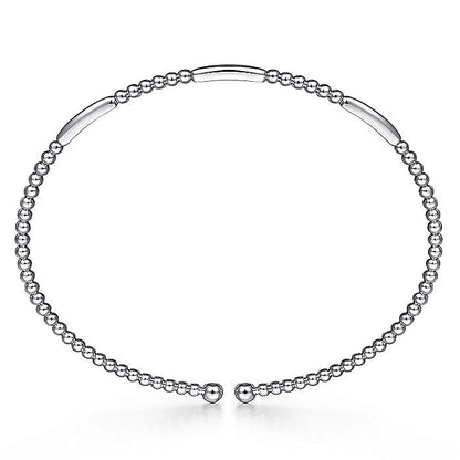 Gabriel & Co. BG4419-62W4JJJ 14K White Gold Bujukan Open Bangle in size 6.25