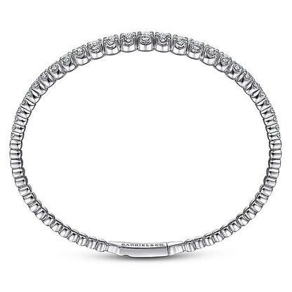 Gabriel & Co. BG4432-65W45JJ 14K White Gold Diamond Bangle