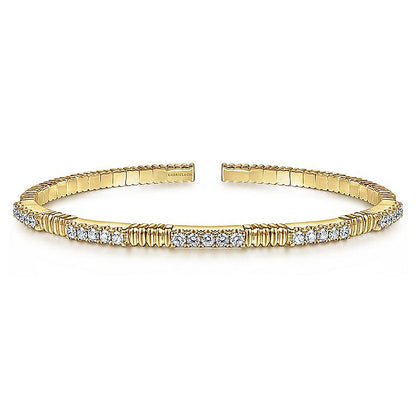 Gabriel & Co. BG4466-65Y45JJ 14K Yellow Gold Diamond Bangle