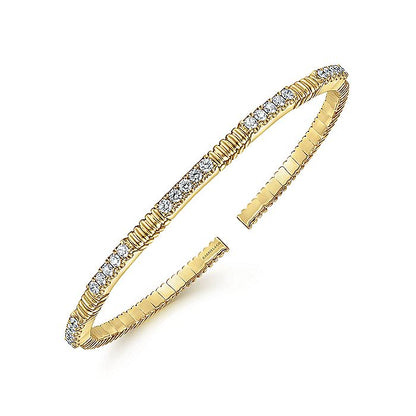 Gabriel & Co. BG4466-65Y45JJ 14K Yellow Gold Diamond Bangle