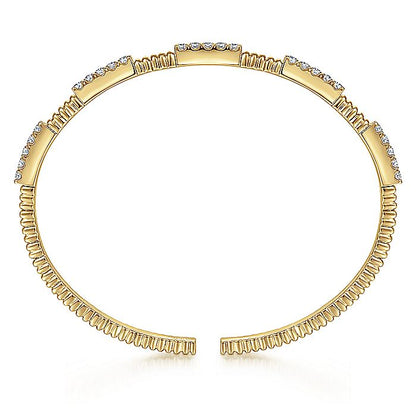 Gabriel & Co. BG4466-65Y45JJ 14K Yellow Gold Diamond Bangle