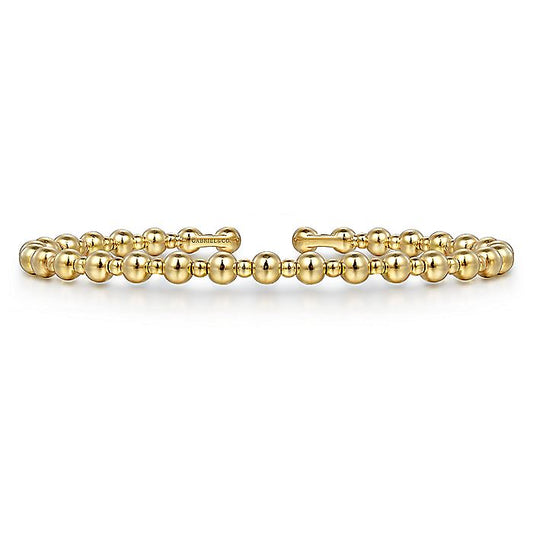 Gabriel & Co. BG4602-62Y4JJJ 14K Yellow Gold Bujukan Open Bangle
