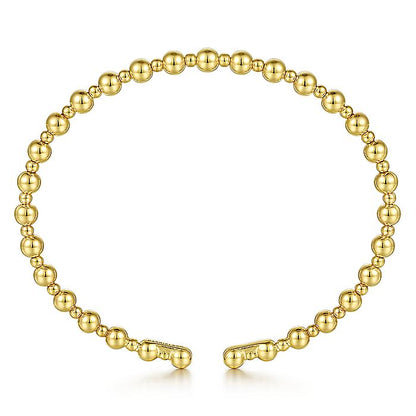 Gabriel & Co. BG4602-62Y4JJJ 14K Yellow Gold Bujukan Open Bangle