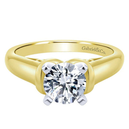 Gabriel & Co. "Lenora" High Polish Diamond Engagement Ring