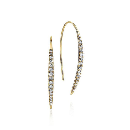 Gabriel & Co. EG12629Y45JJ 14K Yellow Gold Tapered Diamond Drop Earrings