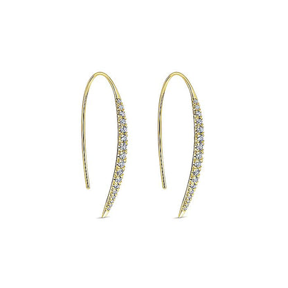 Gabriel & Co. EG12629Y45JJ 14K Yellow Gold Tapered Diamond Drop Earrings