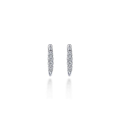 Gabriel & Co. EG13327W45JJ 14K White Gold Classic Round 15mm Diamond Huggies