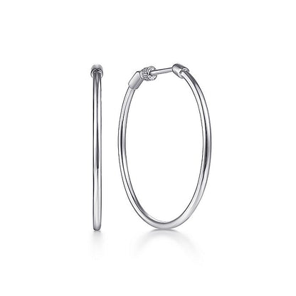 Gabriel & Co. EG13602W4JJJ 14K White Gold 30mm Round Classic Hoop Earrings
