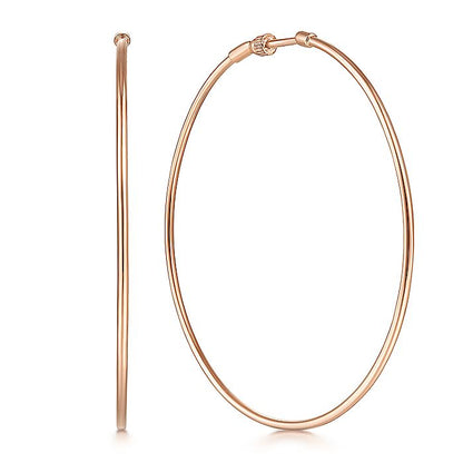 Gabriel & Co. EG13605K4JJJ 14K Rose Gold 60mm Round Classic Hoop Earrings