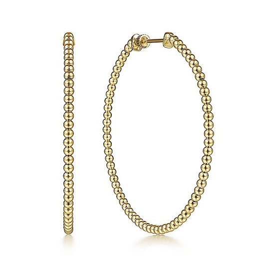 Gabriel & Co. EG13931Y4JJJ 14K Yellow Gold Bujukan Classic Hoop Earrings in size 50mm