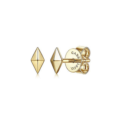 Gabriel & Co. EG14003Y4JJJ 14K Yellow Gold Pyramid Kite Shape Stud Earrings