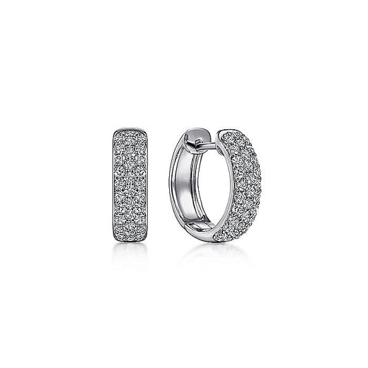 Gabriel & Co. EG14222W45JJ 14K White Gold 15MM Diamond Earrings