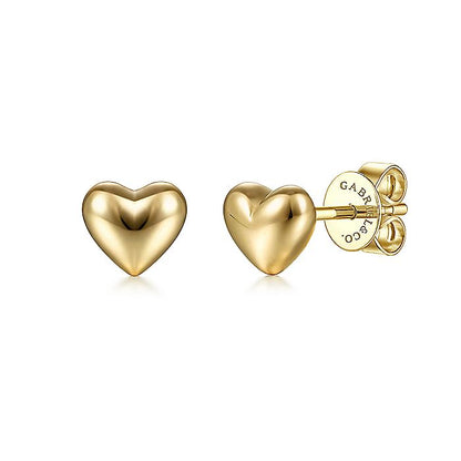 Gabriel & Co. EG14286Y4JJJ 14K Yellow Gold Heart Plain Earrings
