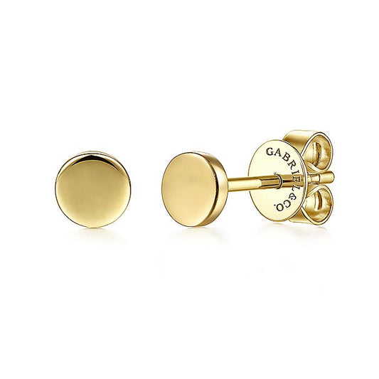 Gabriel & Co. EG14297Y4JJJ 14K Yellow Gold Plain Earrings