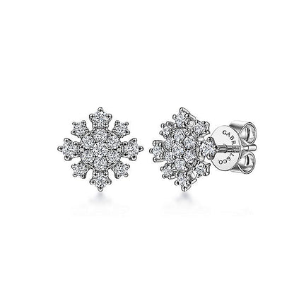 Gabriel & Co. EG14342W45JJ 14K White Gold Diamond Stud Earrings