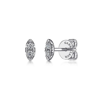 Gabriel & Co. EG14412W45JJ 14K White Gold Marquise Shaped Diamond Studs