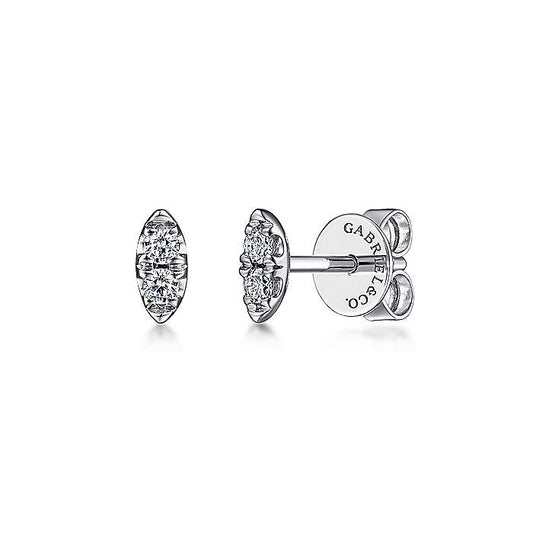 Gabriel & Co. EG14412W45JJ 14K White Gold Marquise Shaped Diamond Studs