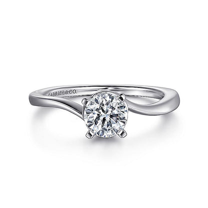 Gabriel & Co. ER11588R3W4JJJ 14K White Gold Round Diamond Engagement Ring