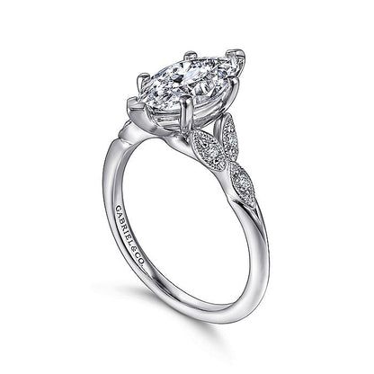 Gabriel & Co. ER11721M6W44JJ 14K White Gold Marquise Shape Diamond Engagement Ring