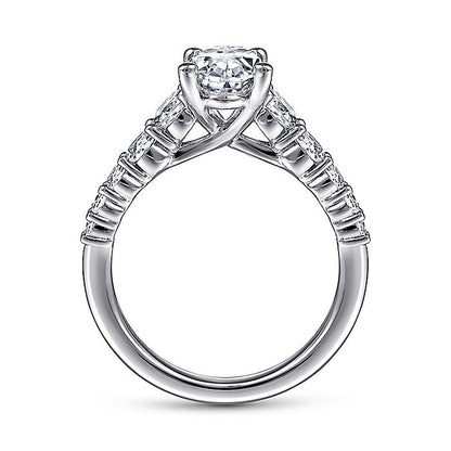 Gabriel & Co. ER11757O6W44JJ 14K White Gold Oval Diamond Engagement Ring