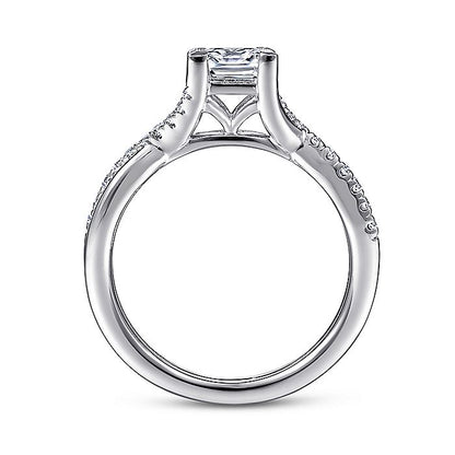 Gabriel & Co. ER11794S3W44JJ 14K White Gold Princess Cut Diamond Engagement Ring
