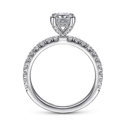 Gabriel & Co. ER13904S4W44JJ 14K White Gold Princess Cut Diamond Engagement Ring
