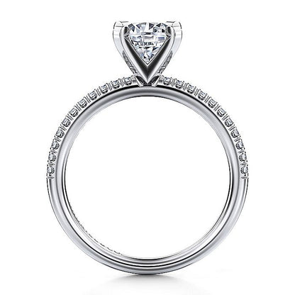 Gabriel & Co. ER15137R4W44JJ 14K White Gold Round Diamond Engagement Ring