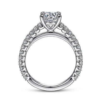 Gabriel & Co. ER15269R4W44JJ 14K White Gold Round Diamond Engagement Ring