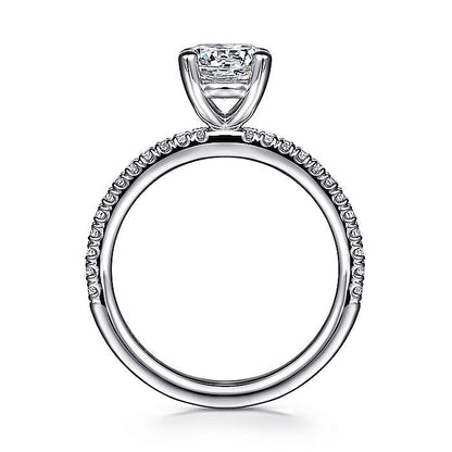 Gabriel & Co. ER15525R4W44JJ 14K White Gold Round Diamond Engagement Ring