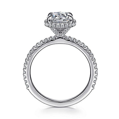 Gabriel & Co. ER16158R6W44JJ 14K White Gold Round Diamond Engagement Ring