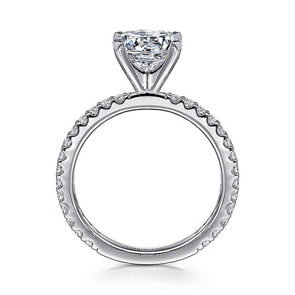 Gabriel & Co. ER4124R6W44JJ 14K White Gold Round Diamond Engagement Ring
