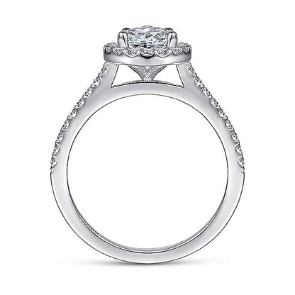 Gabriel & Co. ER6419P4W44JJ 14K White Gold Pear Shape Halo Diamond Engagement Ring