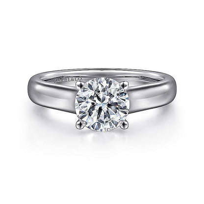 Gabriel & Co. ER6602W4JJJ 14K White Gold Round Diamond Engagement Ring