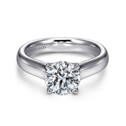 Gabriel & Co. ER6603W4JJJ 14K White Gold Round Diamond Engagement Ring