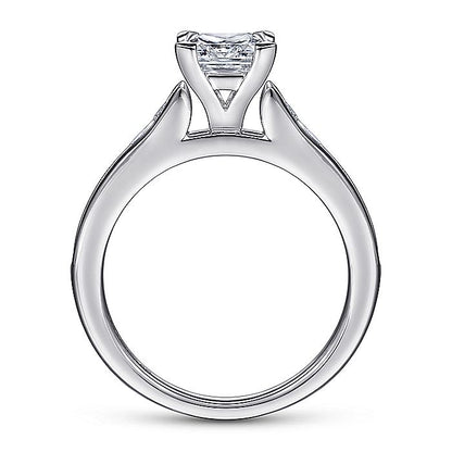 Gabriel & Co. ER6664S4W44JJ 14K White Gold Princess Cut Diamond Engagement Ring