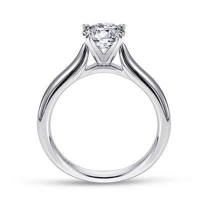 Gabriel & Co. ER6684PTJJJ Platinum Round Diamond Engagement Ring
