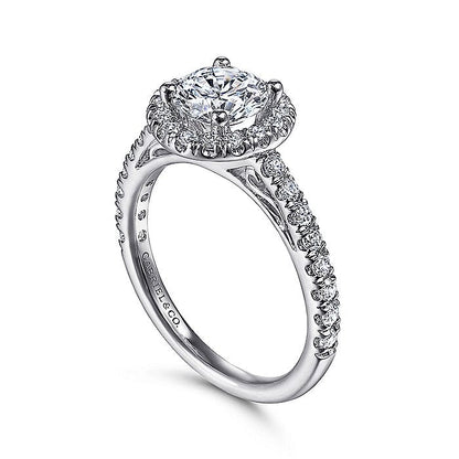 Gabriel & Co. ER7261PT4JJ Platinum Round Halo Diamond Engagement Ring