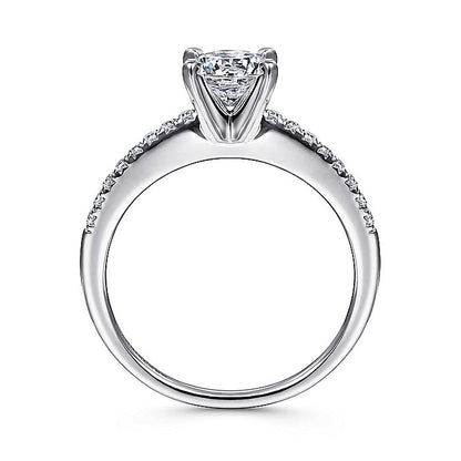 Gabriel & Co. ER7973W44JJ 14K White Gold Round Diamond Engagement Ring