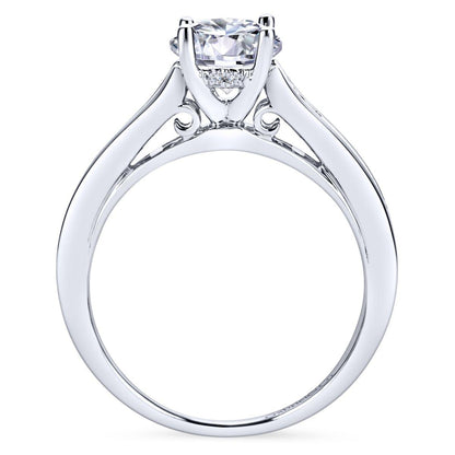 Gabriel & Co. 14k White Gold Contemporary Straight Engagement Ring